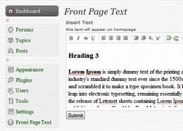 BBpress Front Page BBpress Front Page