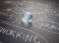 Internet strategy flowchart on a chalk board Internet strategy flowchart on a chalk board